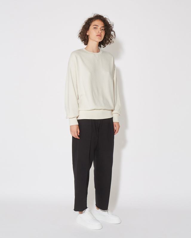Philippe Model Felpa girocollo Brigitte da Donna Ecru in Pelle Soddisfazione Garantita
