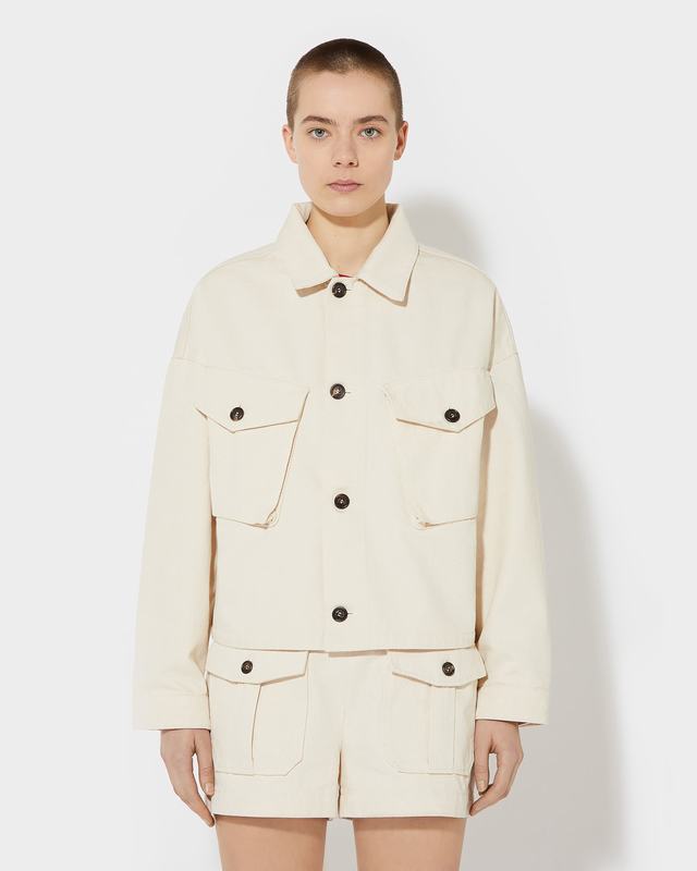 Philippe Model Giacca Giselle da Donna Beige ecru in Bull Denim