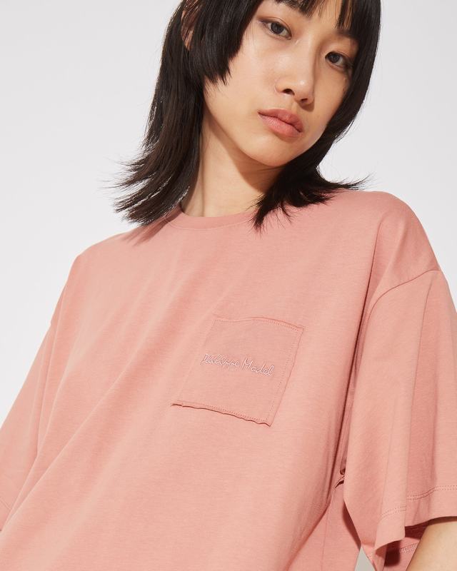 Philippe Model T-Shirt Monique da Donna Rosa in Jersey Offerte