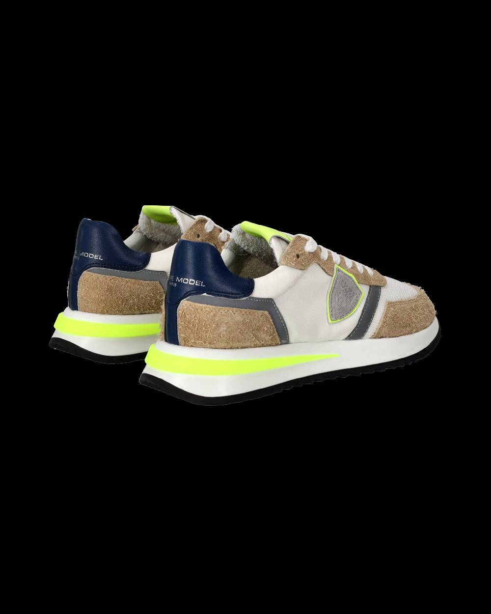 Philippe Model Sneaker basse Tropez 2.1 uomo - bianco, marrone e giallo In Saldo