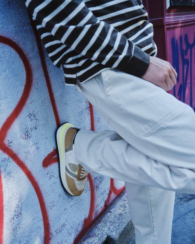 Philippe Model Sneaker basse Tropez 2.1 uomo - bianco, marrone e giallo In Saldo