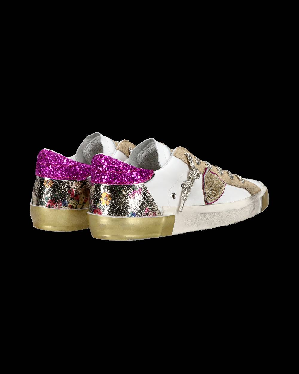 Philippe Model Sneaker casual Prsx da donna in pelle - Bianco e fucsia Italy