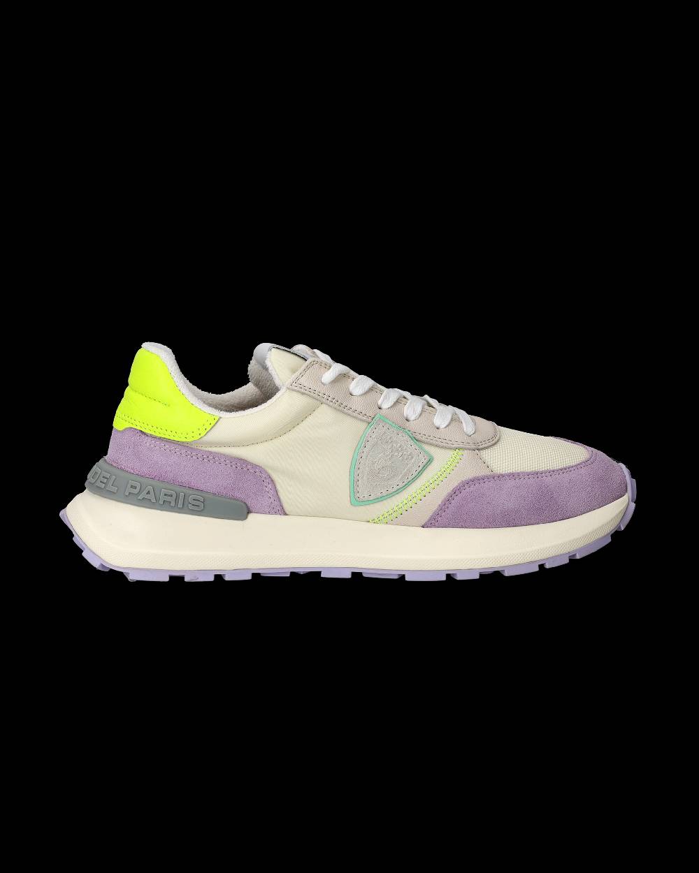Philippe Model Sneakers Antibes da Donna Bianche e Gialle in Tessuto Tecnico Italia