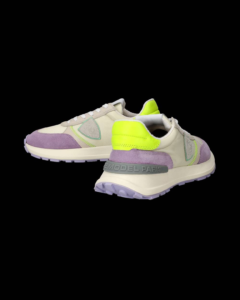Philippe Model Sneakers Antibes da Donna Bianche e Gialle in Tessuto Tecnico Italia