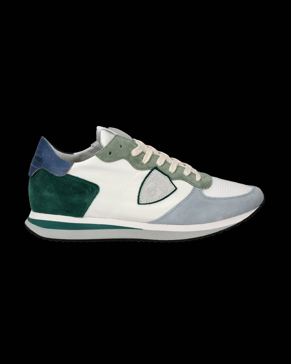 Philippe Model Sneakers Trpx da Uomo Bianche e Verdi in Tessuto Tecnico Sostegno trimestrale