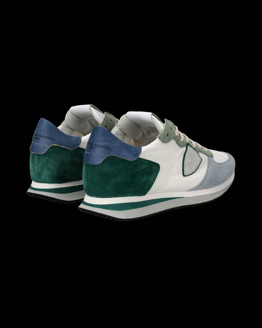 Philippe Model Sneakers Trpx da Uomo Bianche e Verdi in Tessuto Tecnico Sostegno trimestrale