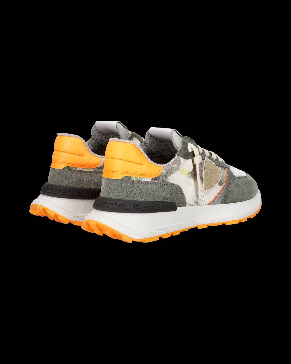 Philippe Model Sneaker sportive Antibes da uomo in tela stampata - Verde e arancione Promozione
