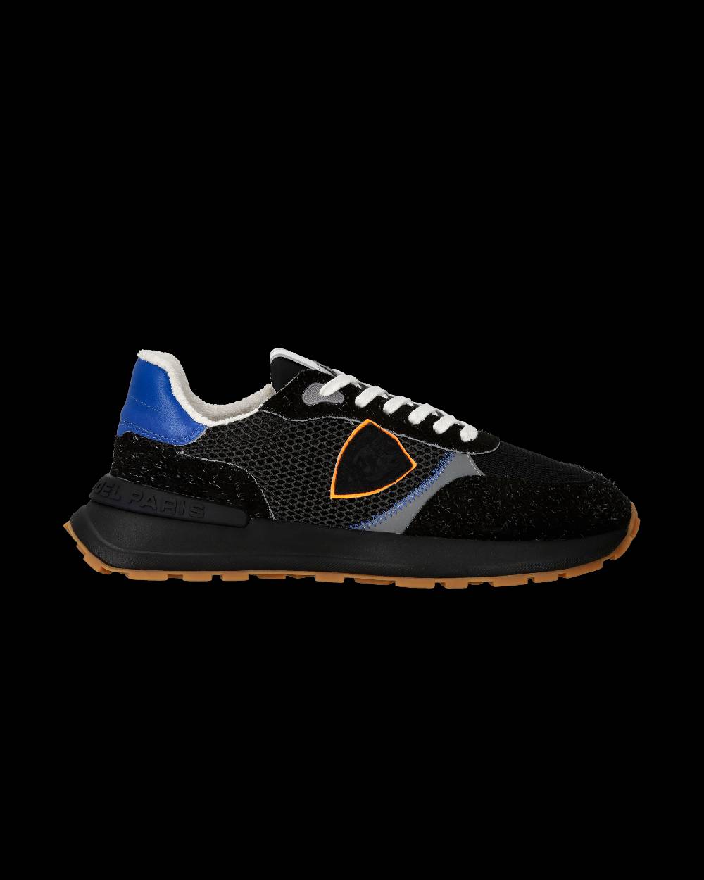 Philippe Model Sneaker sportive Antibes da uomo in nylon e pelle - Nero e arancione Spedizione Gratuita