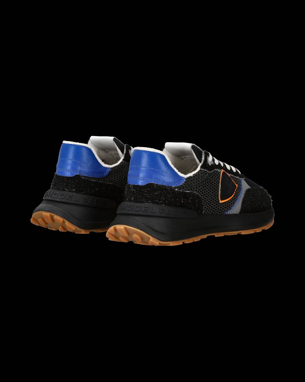 Philippe Model Sneaker sportive Antibes da uomo in nylon e pelle - Nero e arancione Spedizione Gratuita