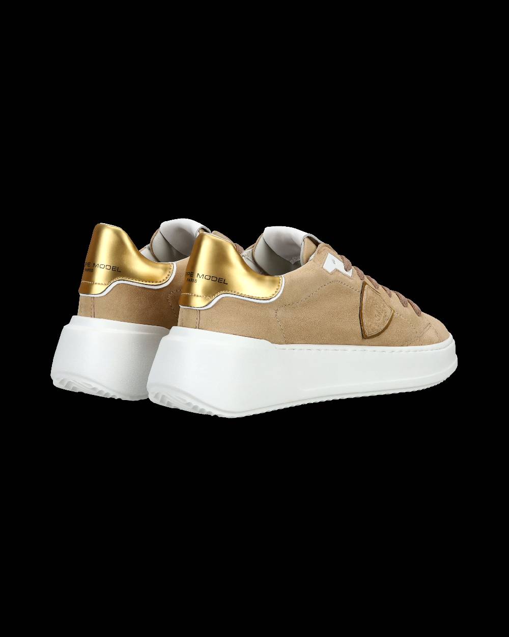 Philippe Model Sneaker casual Tres Temple da donna in pelle Nabuk - Beige Soddisfazione Garantita