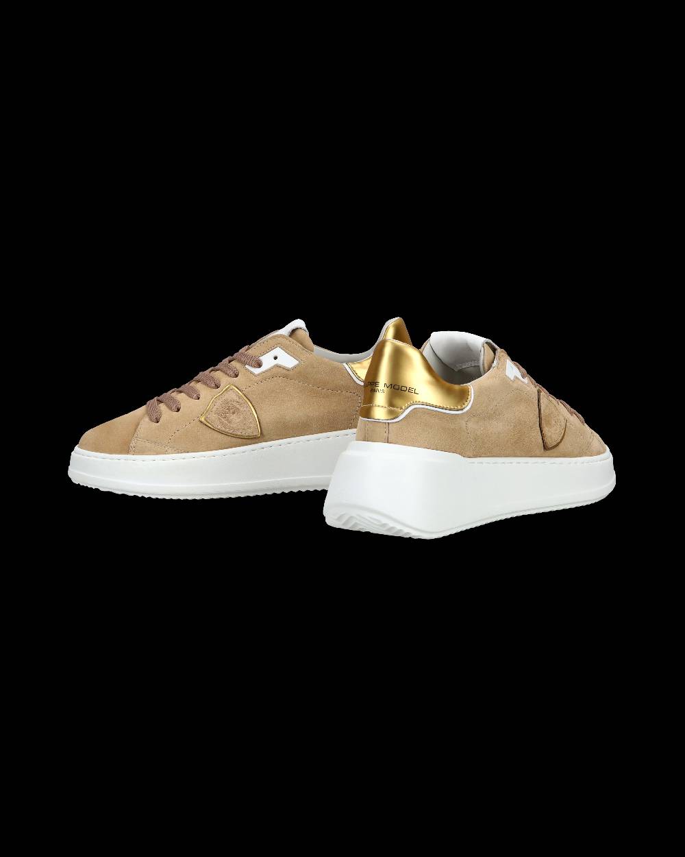Philippe Model Sneaker casual Tres Temple da donna in pelle Nabuk - Beige Soddisfazione Garantita