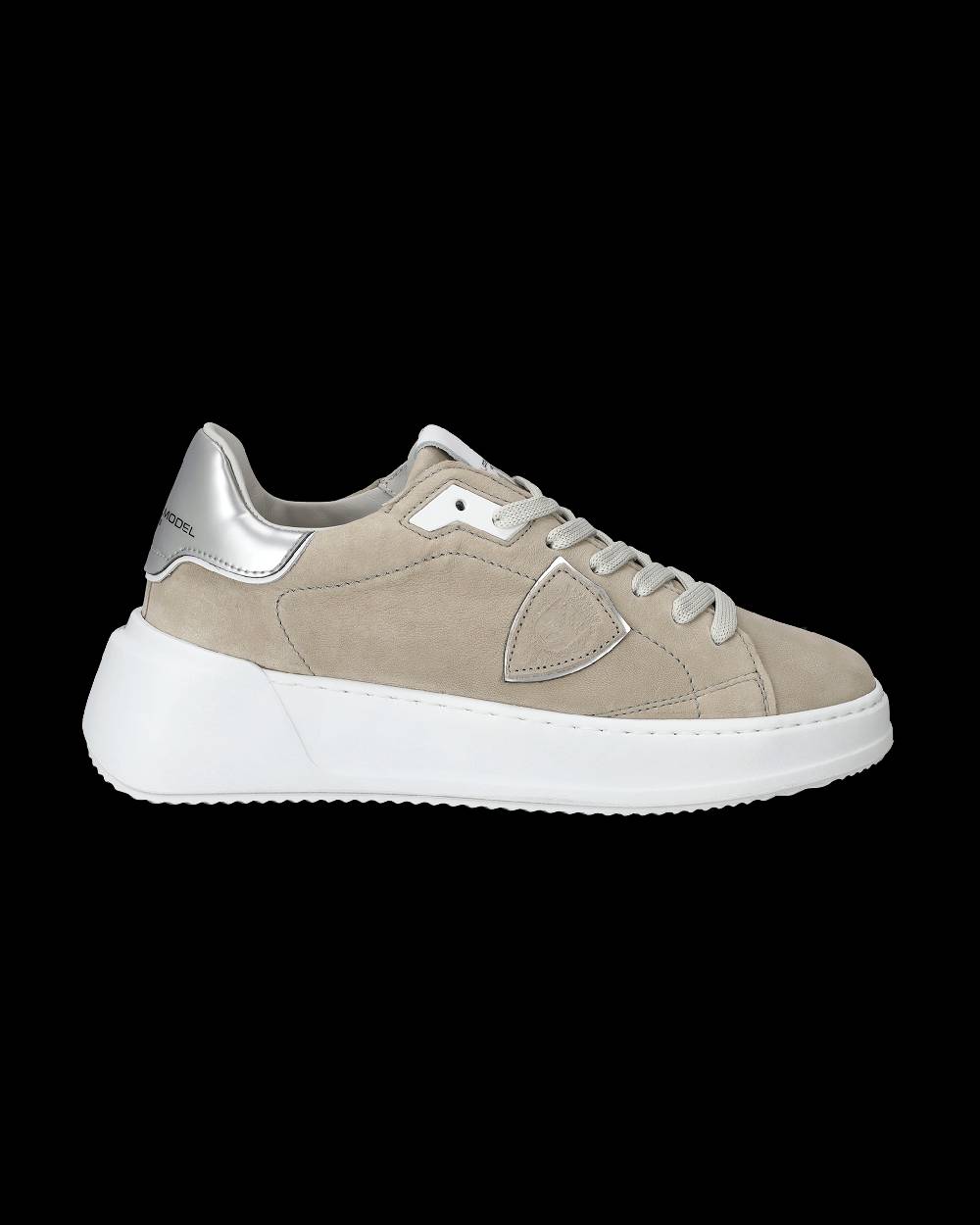 Philippe Model Sneaker basse Tres Temple donna - beige e argento Qualità Garantita
