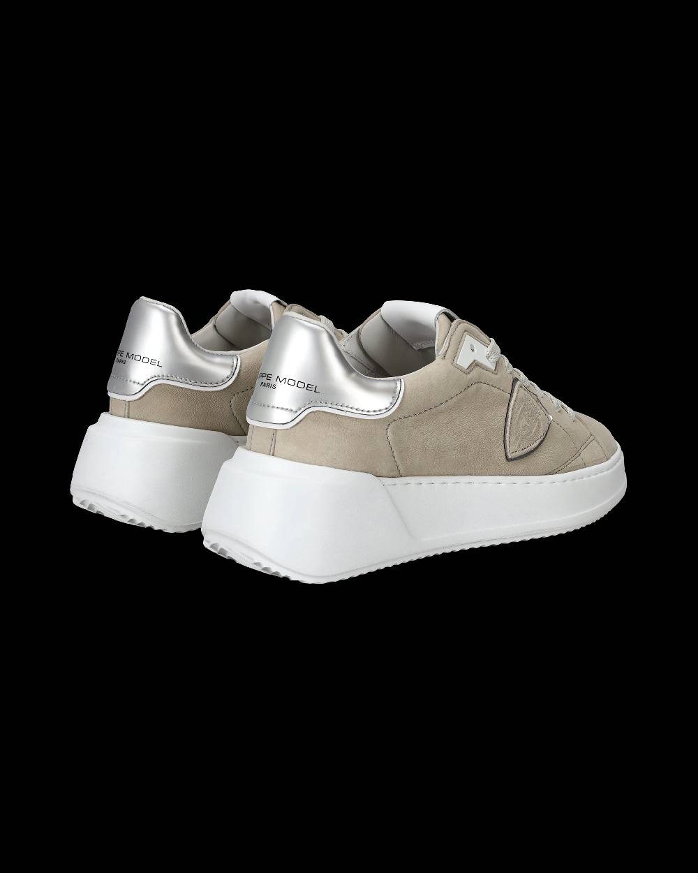 Philippe Model Sneaker basse Tres Temple donna - beige e argento Qualità Garantita