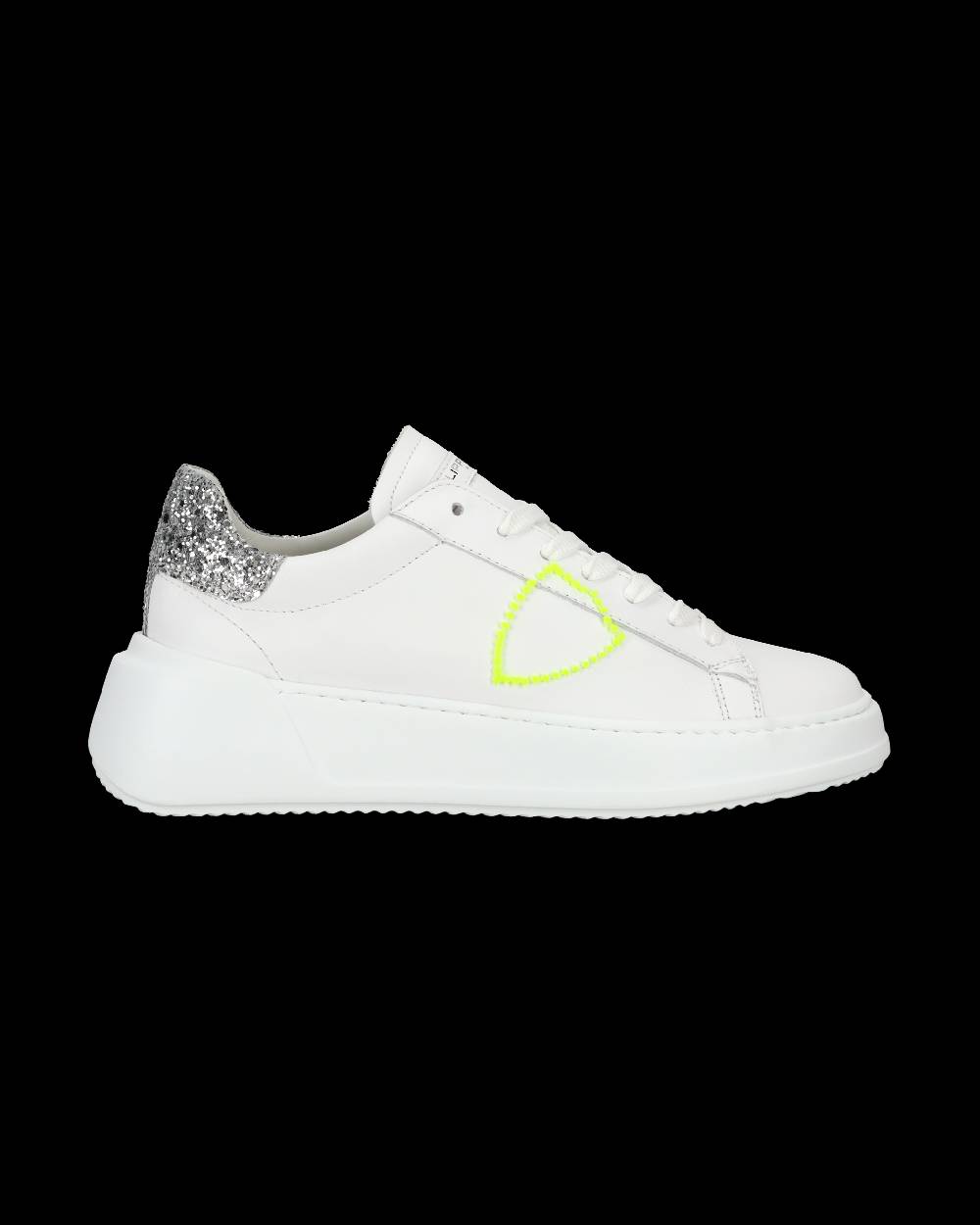 Philippe Model Sneaker casual Tres Temple da donna in pelle - Argento e bianco Promozione Limitata