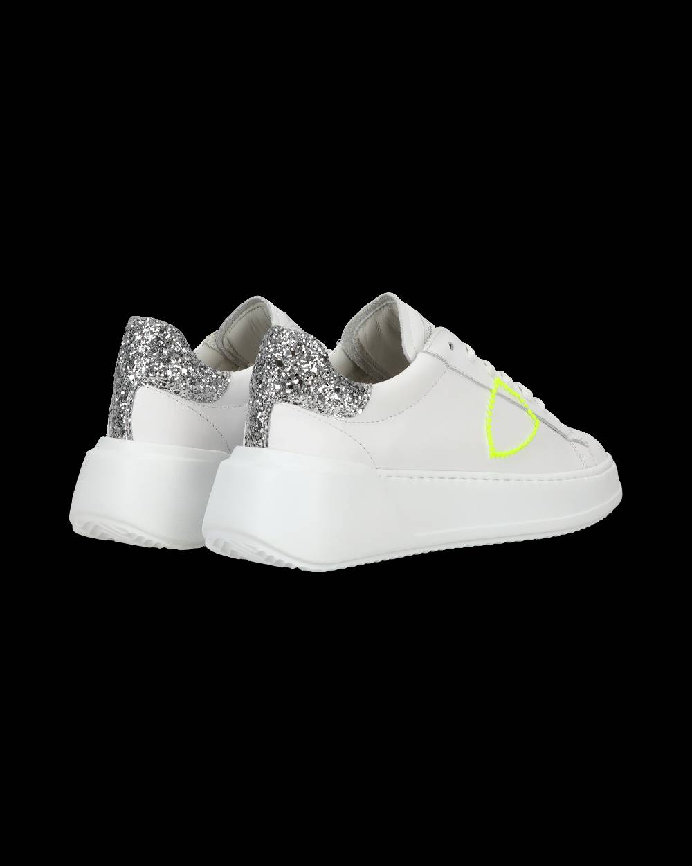 Philippe Model Sneaker casual Tres Temple da donna in pelle - Argento e bianco Promozione Limitata