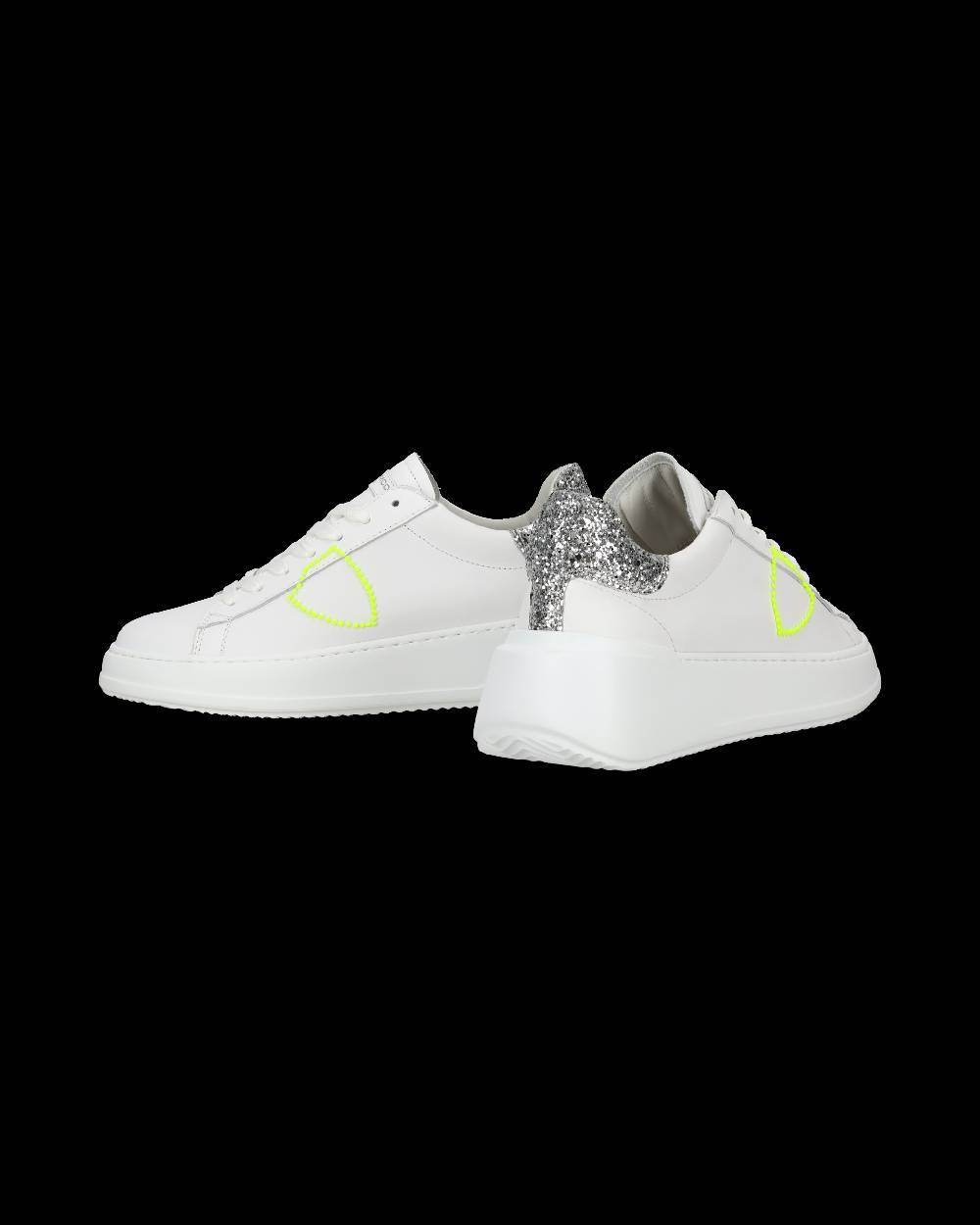 Philippe Model Sneaker casual Tres Temple da donna in pelle - Argento e bianco Promozione Limitata