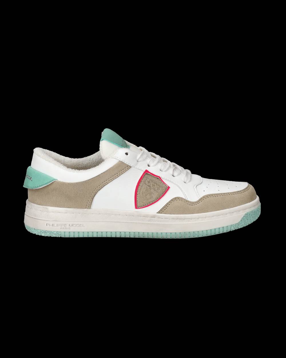 Philippe Model Sneakers Lyon da Donna Bianche e Verdi in Pelle Riciclata Shopping Online