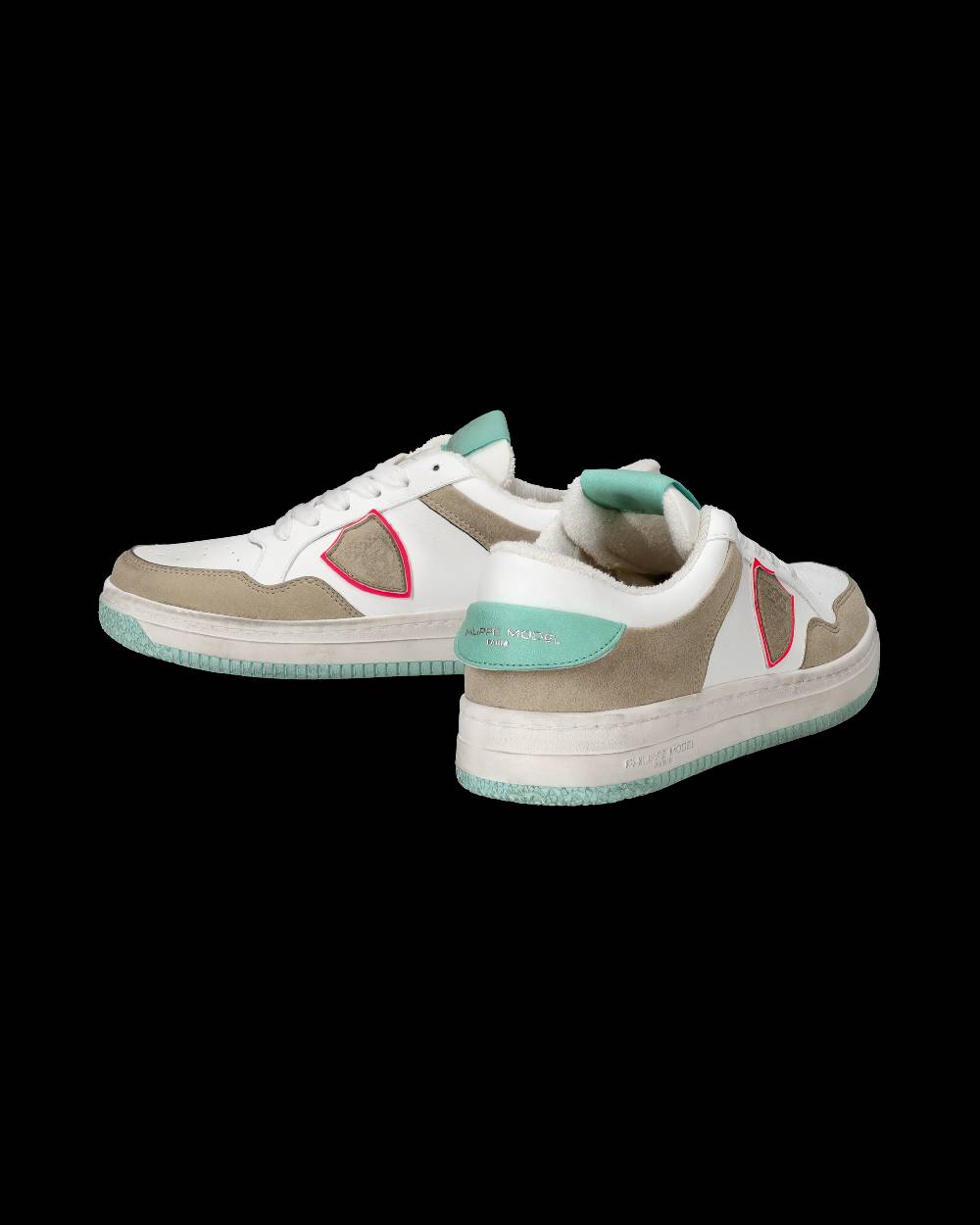Philippe Model Sneakers Lyon da Donna Bianche e Verdi in Pelle Riciclata Shopping Online