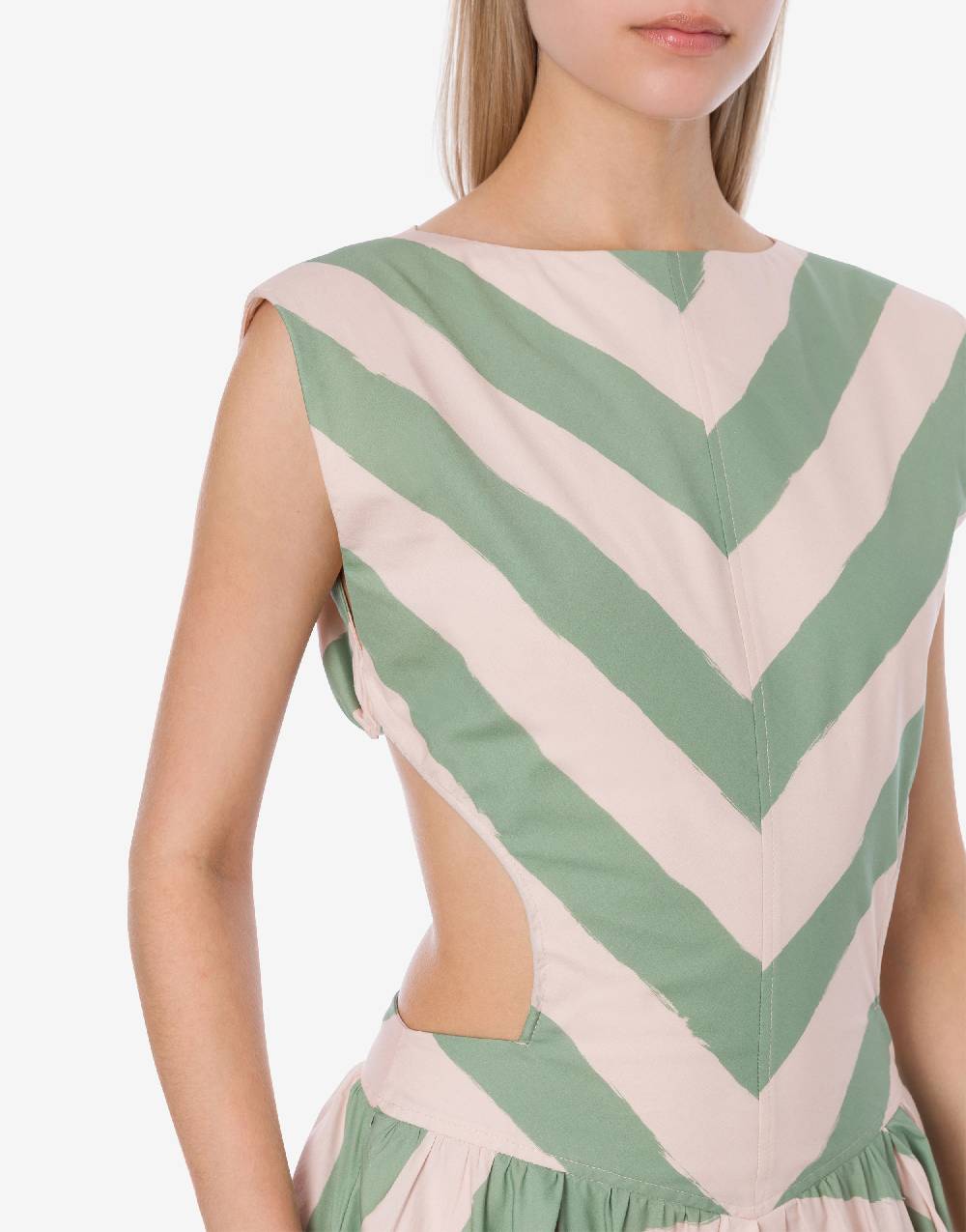 Philosophy Di Lorenzo Serafini Abito a righe in cotone stretch Vendita