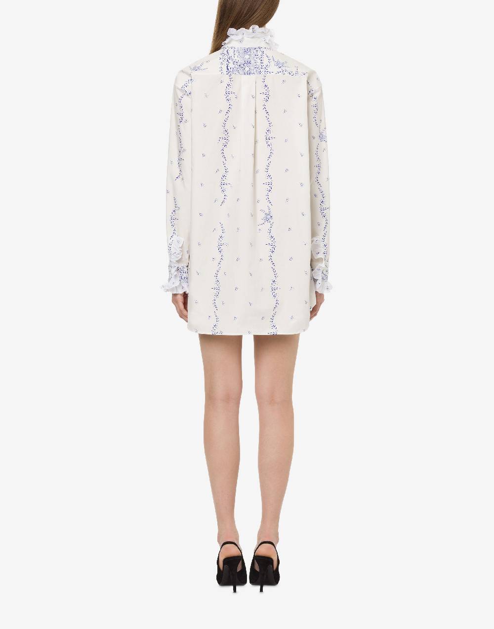 Philosophy Di Lorenzo Serafini Shirt dress in popeline stampato Saldi Di Fabbrica