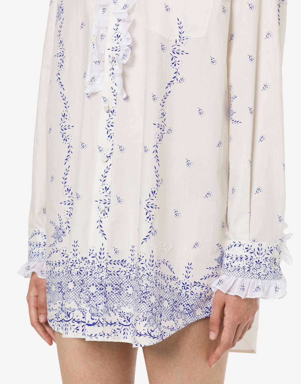 Philosophy Di Lorenzo Serafini Shirt dress in popeline stampato Saldi Di Fabbrica