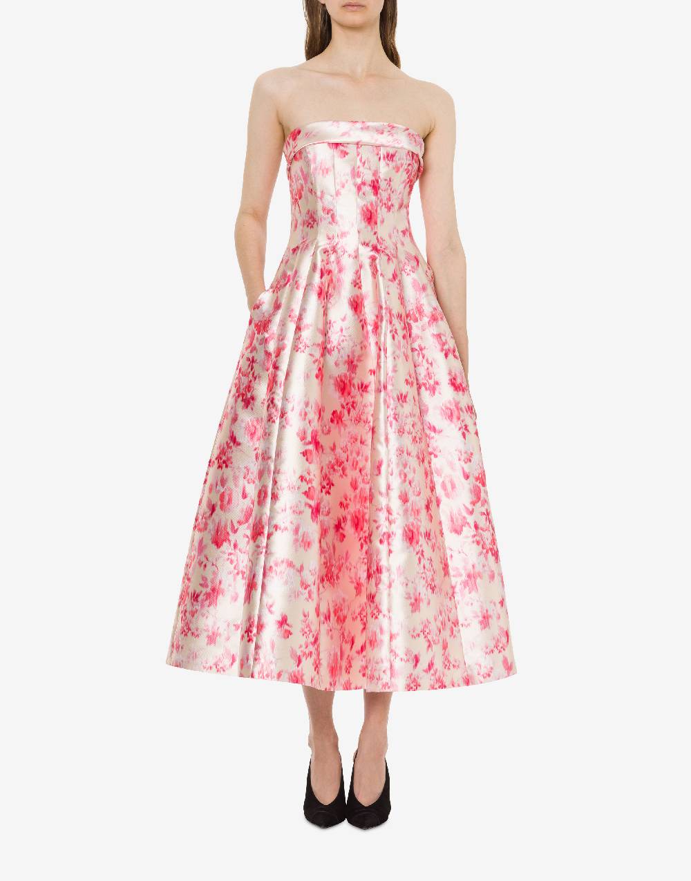 Philosophy Di Lorenzo Serafini Abito bustier in radzmir con stampa fiori 50% di sconto con spedizione gratuita