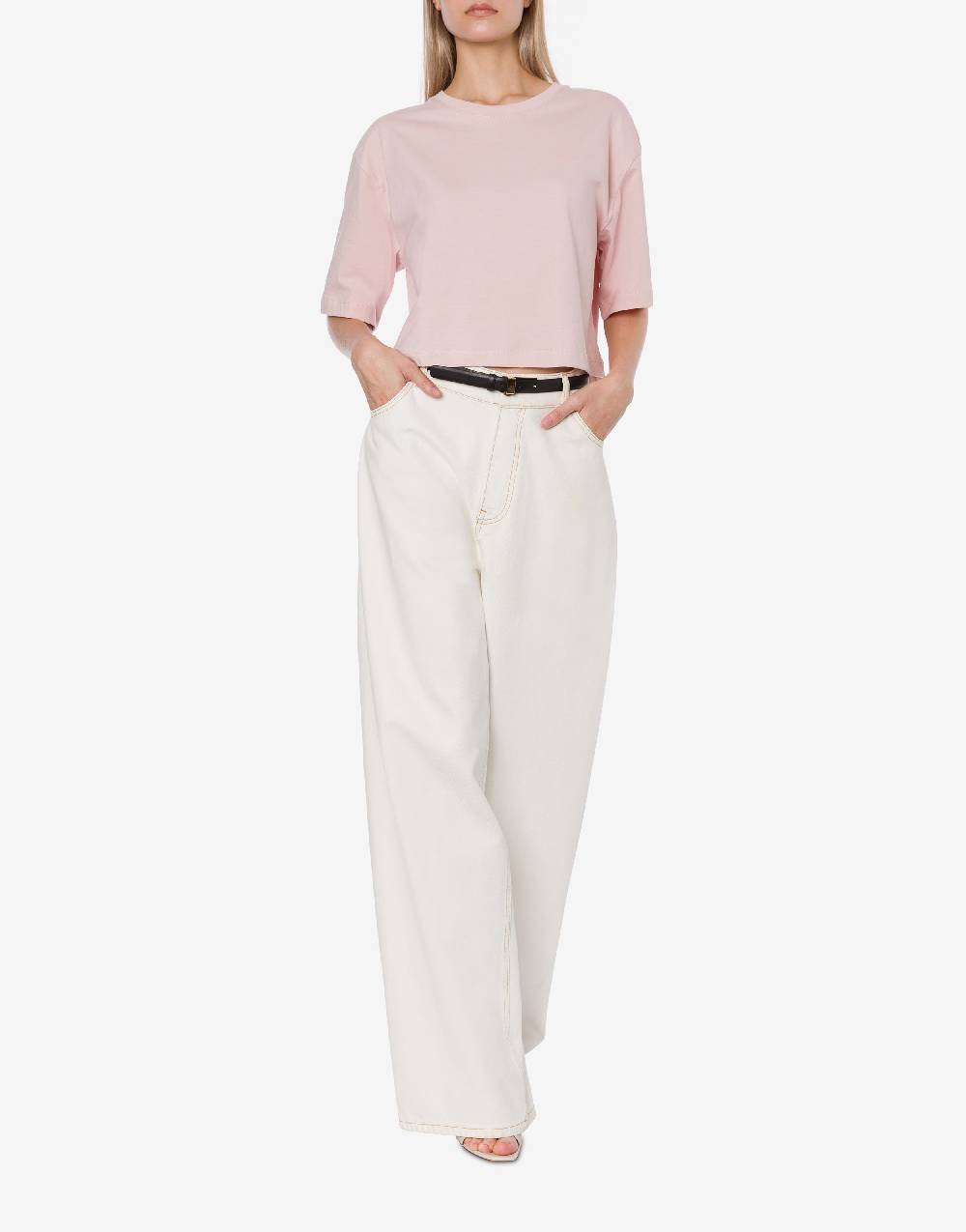 Philosophy Di Lorenzo Serafini Pantalone oversize in denim bleach Nuova
