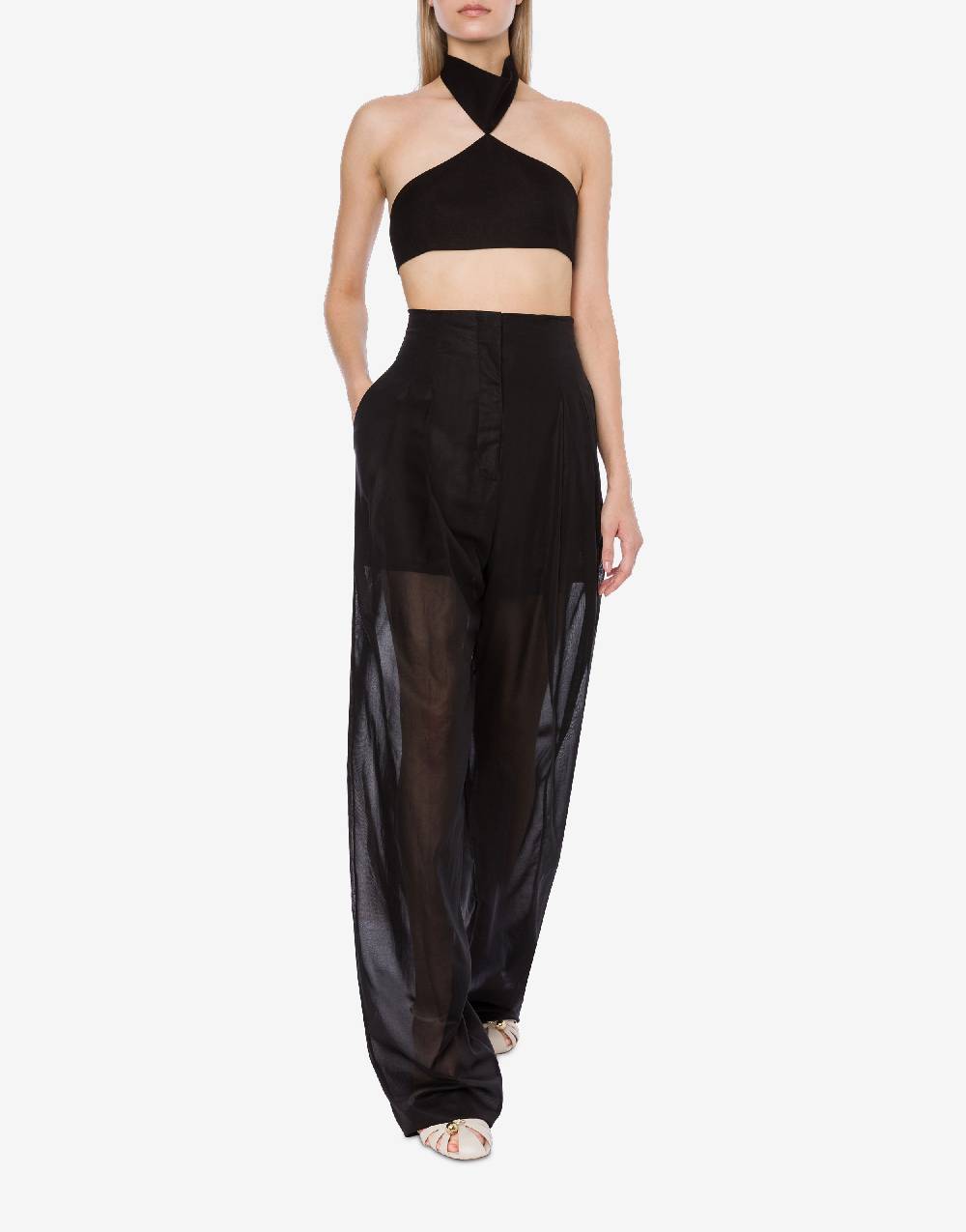 Philosophy Di Lorenzo Serafini Pantalone ampio in voile di lana In Linea