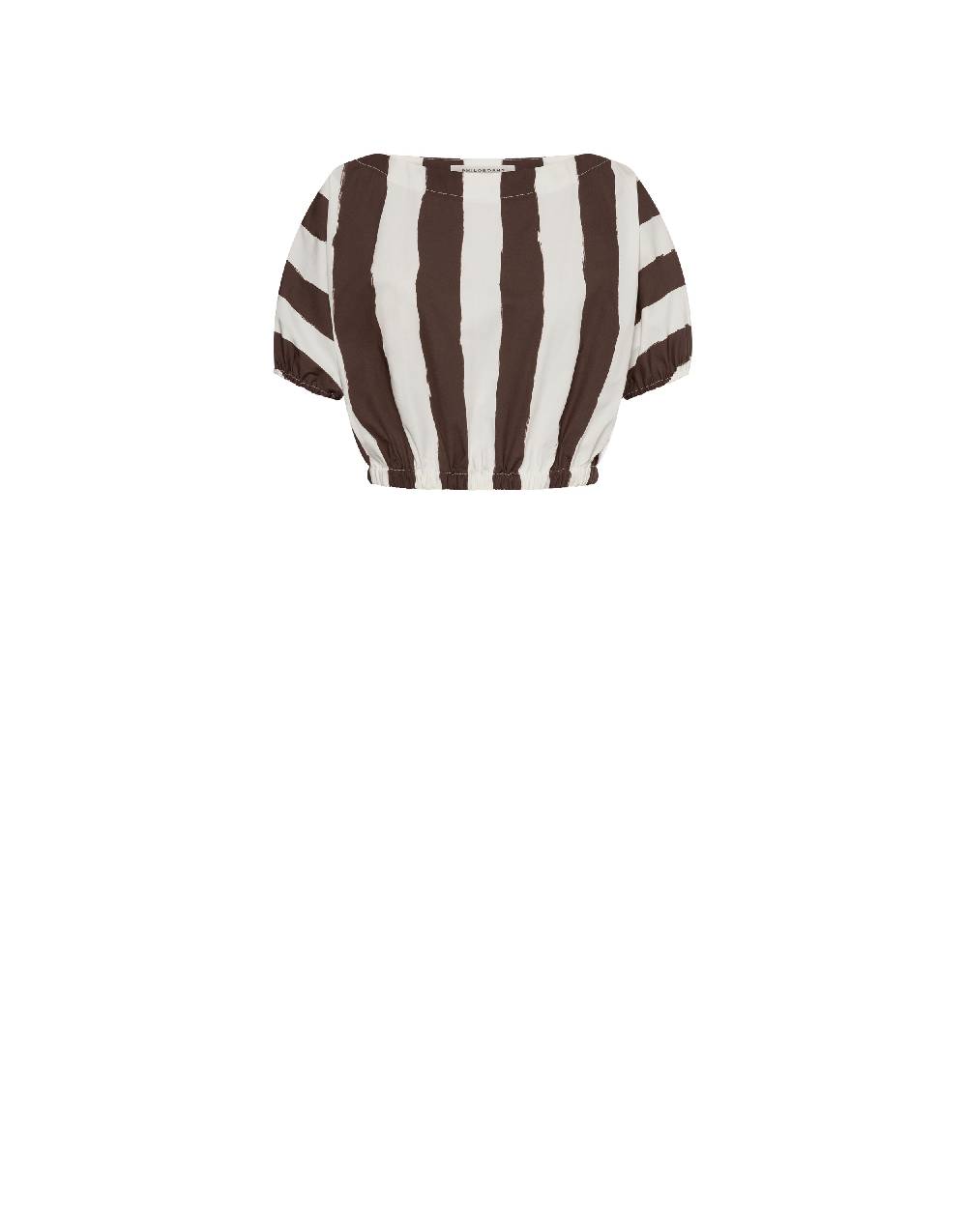 Philosophy Di Lorenzo Serafini Blusa crop a righe in cotone stretch Vendita