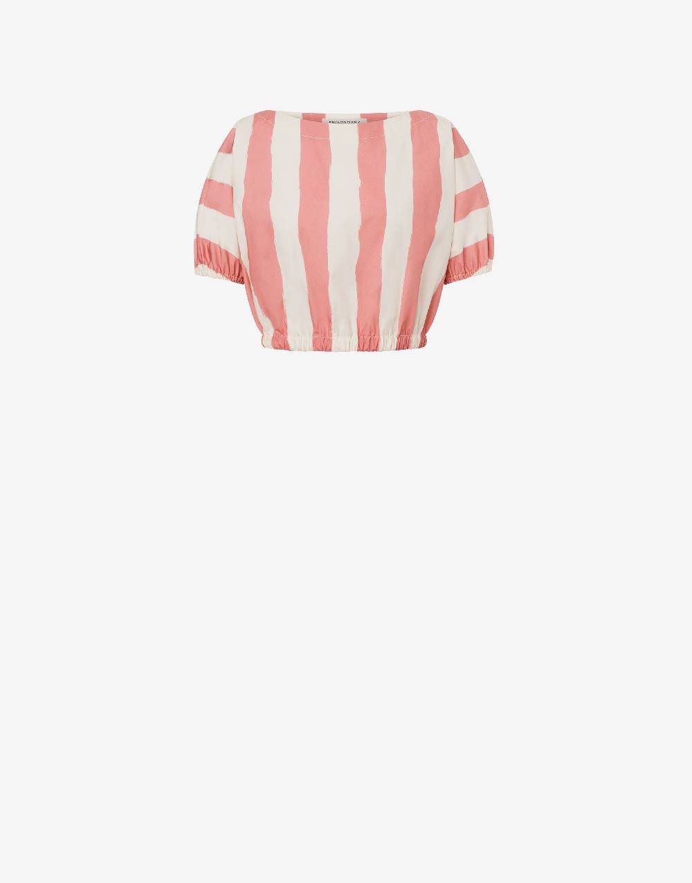Philosophy Di Lorenzo Serafini Blusa crop a righe in cotone stretch Promozione
