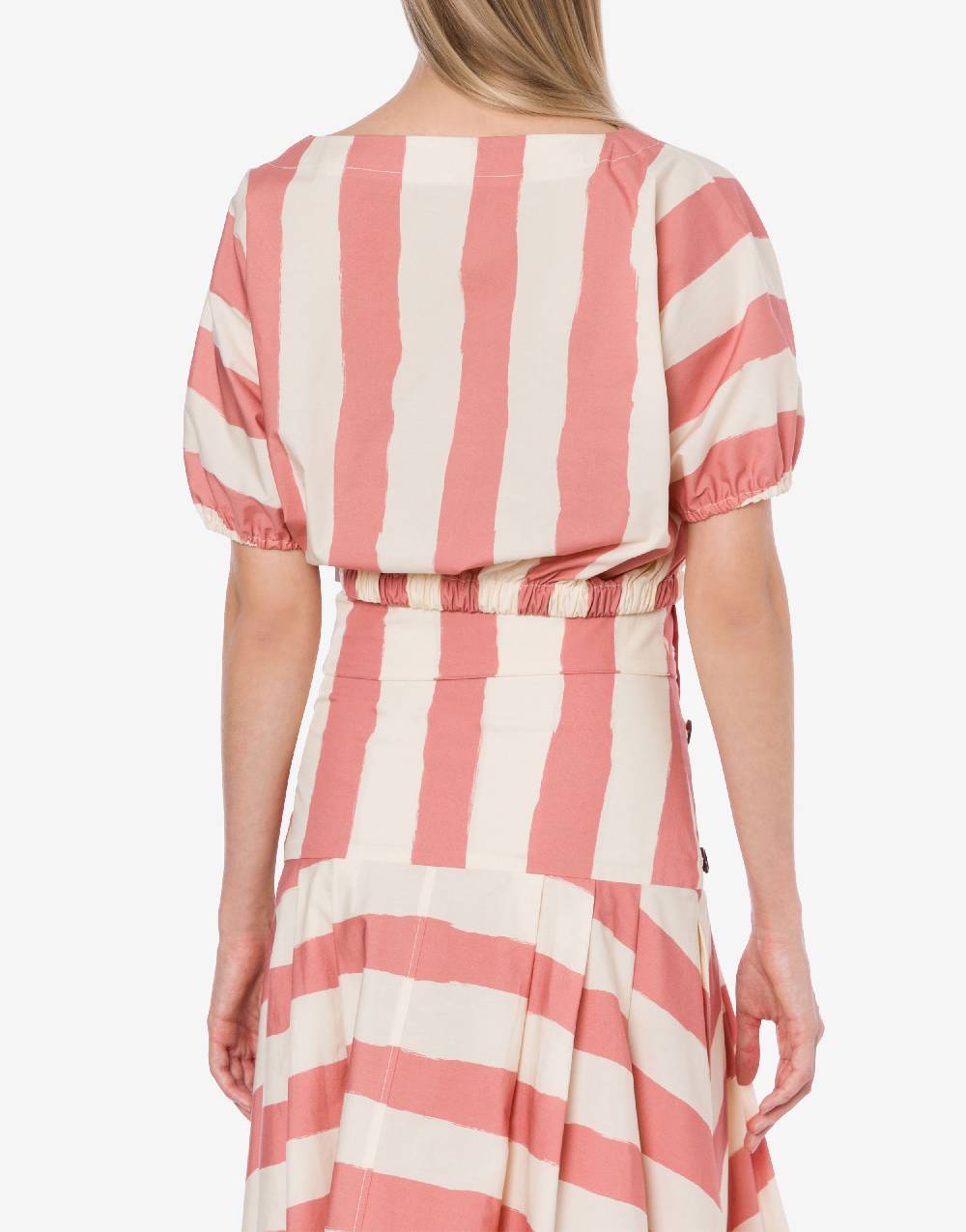 Philosophy Di Lorenzo Serafini Blusa crop a righe in cotone stretch Promozione