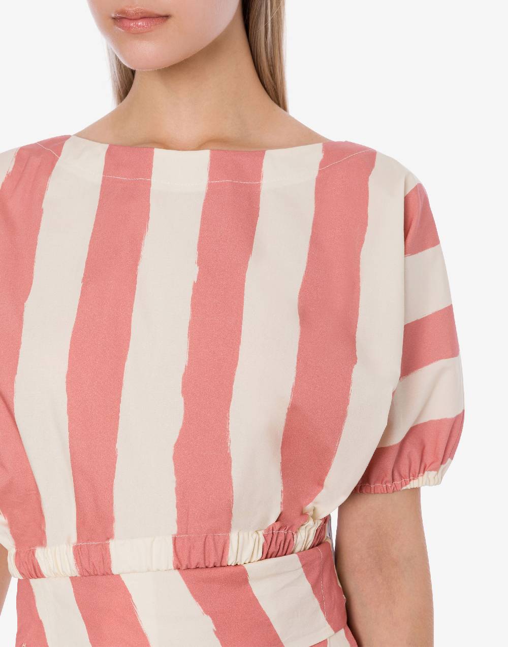Philosophy Di Lorenzo Serafini Blusa crop a righe in cotone stretch Promozione