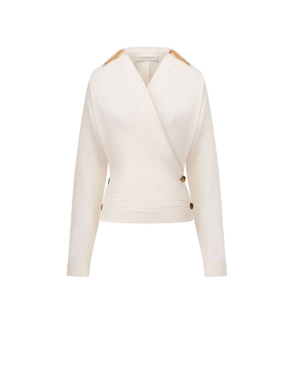 Philosophy Di Lorenzo Serafini Camicia in cotone stretch con bottoni Pezzi Unici