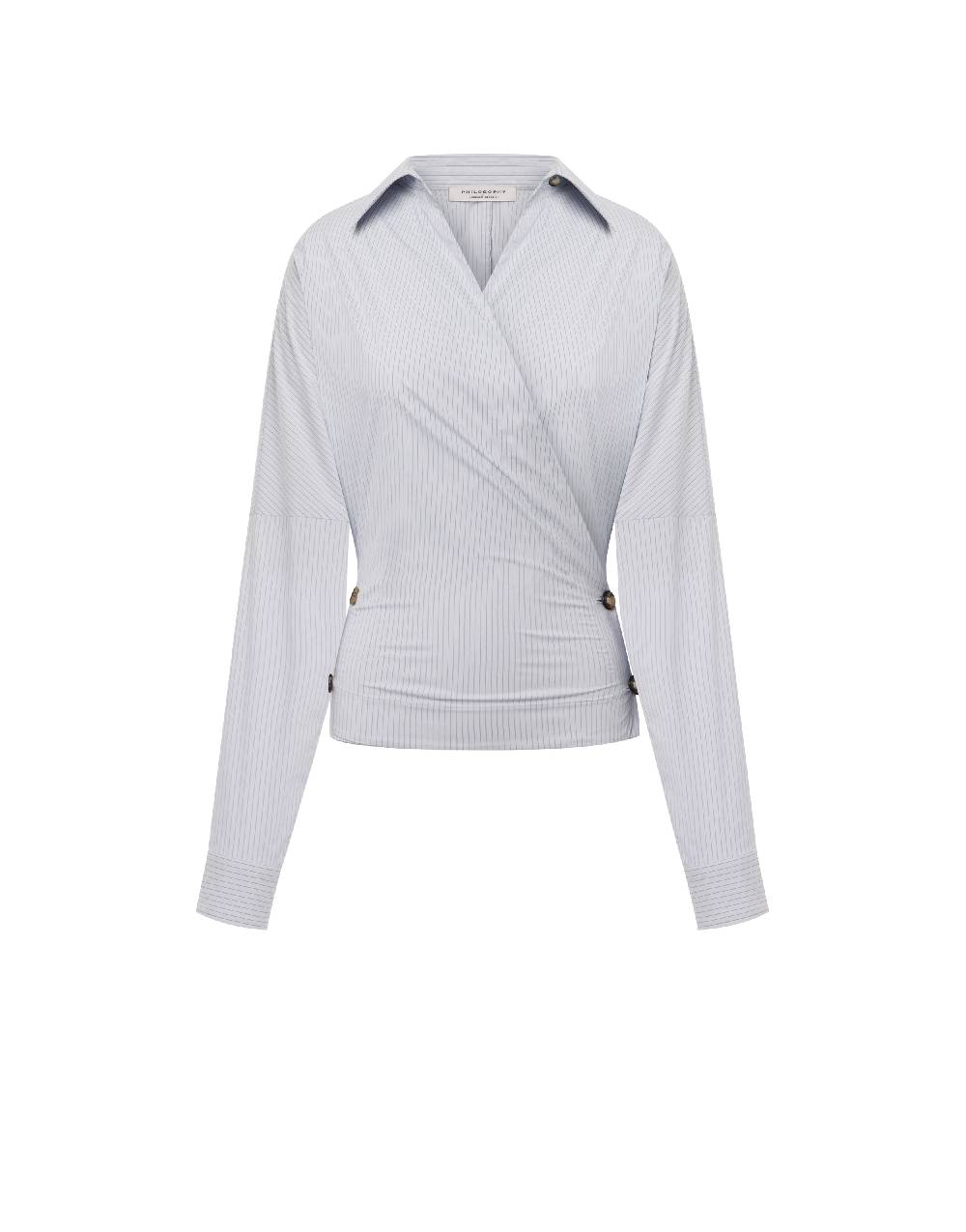 Philosophy Di Lorenzo Serafini Camicia in taffetà stretch con bottoni Soddisfazione Garantita