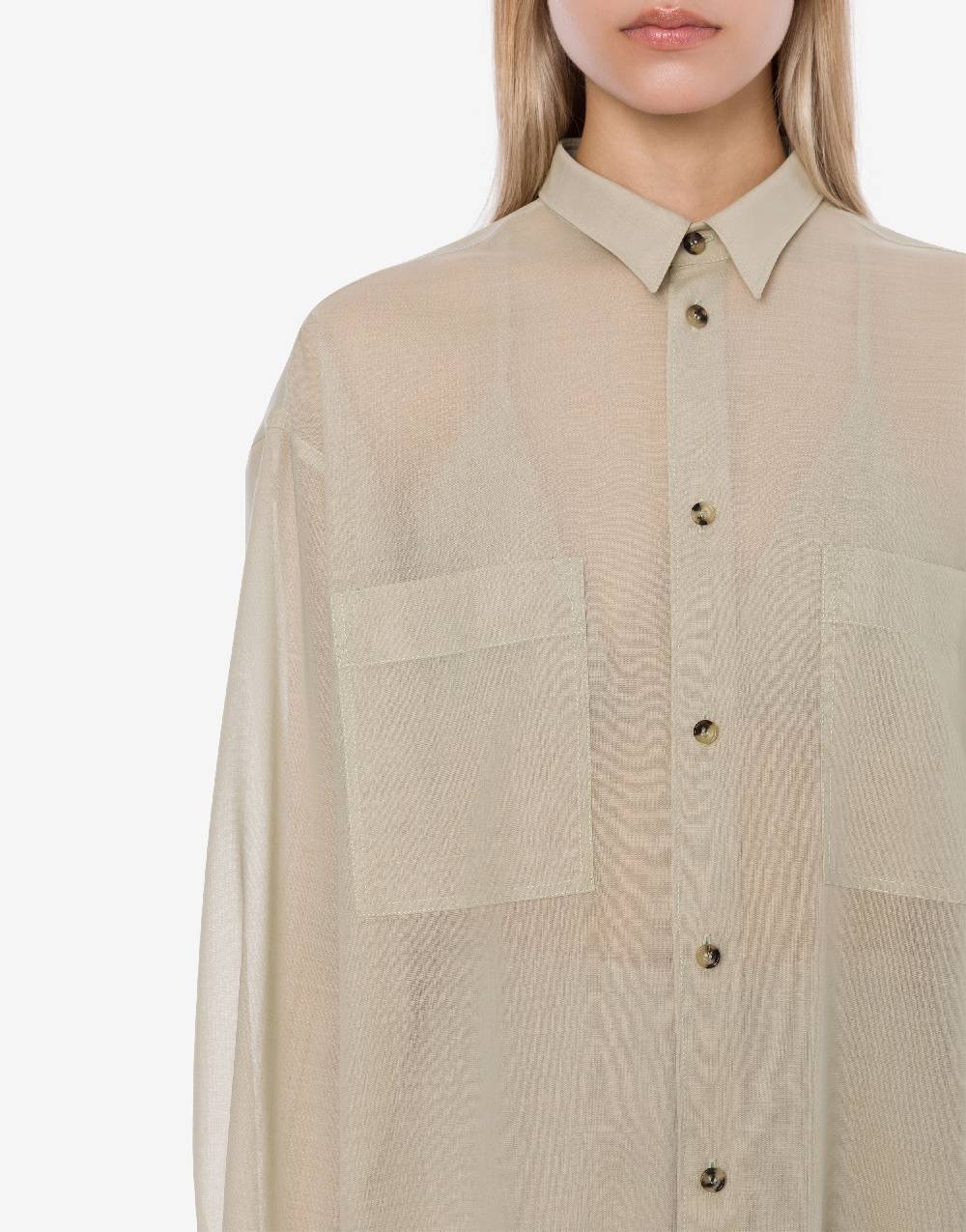 Philosophy Di Lorenzo Serafini Camicia oversize in voile di lana Qualità Garantita