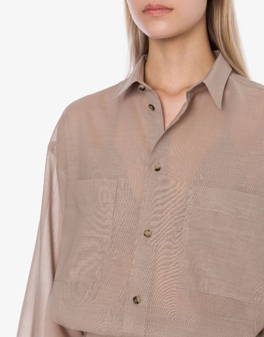 Philosophy Di Lorenzo Serafini Camicia oversize in voile di lana Negozi Online