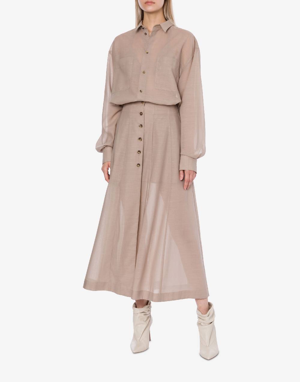 Philosophy Di Lorenzo Serafini Camicia oversize in voile di lana Negozi Online
