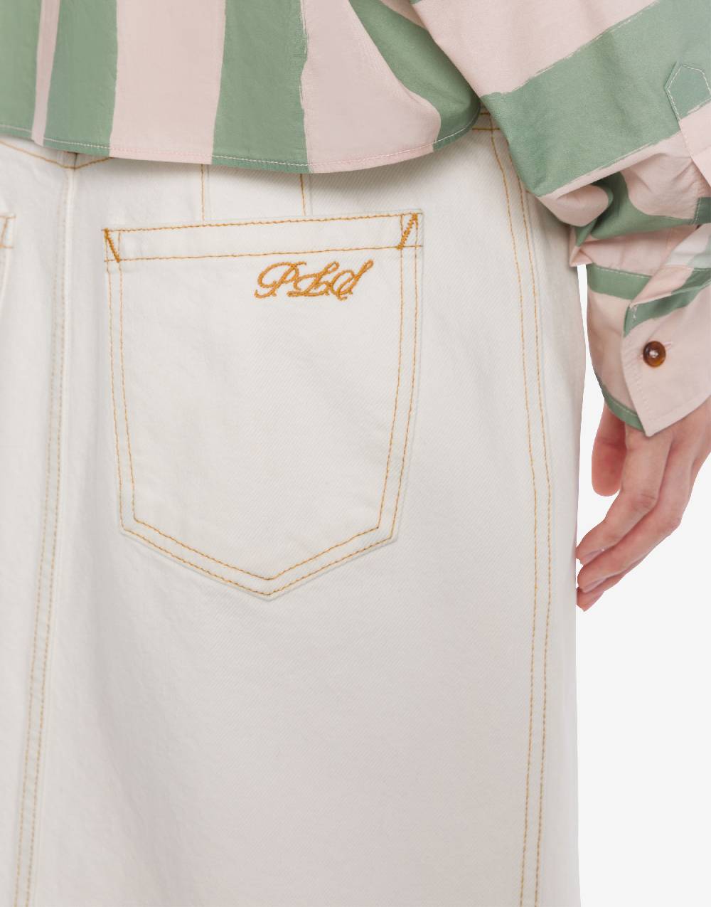 Philosophy Di Lorenzo Serafini Gonna a vita bassa in denim bleach Consegna Veloce