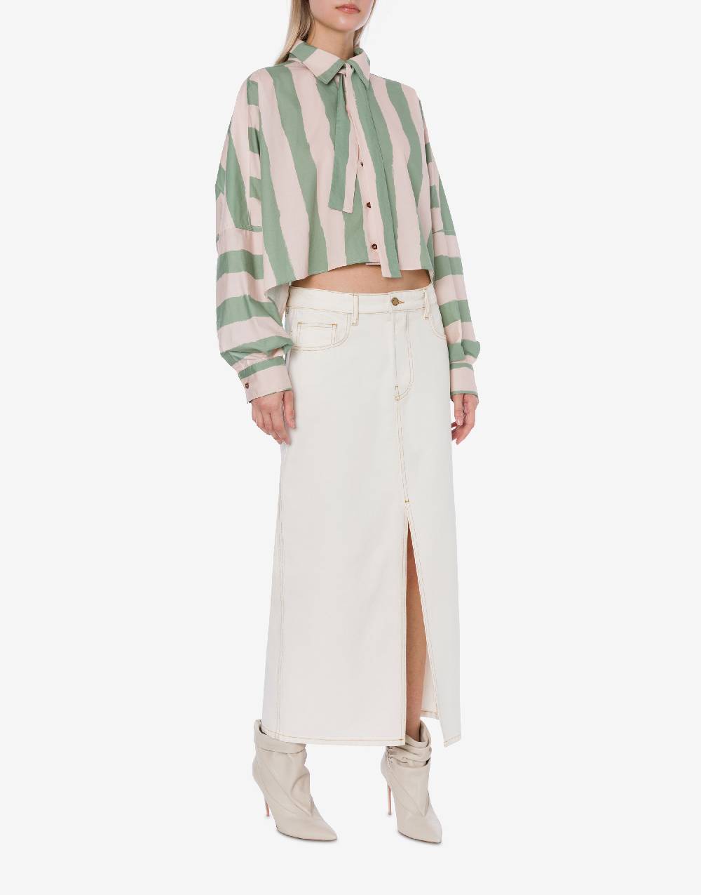 Philosophy Di Lorenzo Serafini Gonna a vita bassa in denim bleach Consegna Veloce