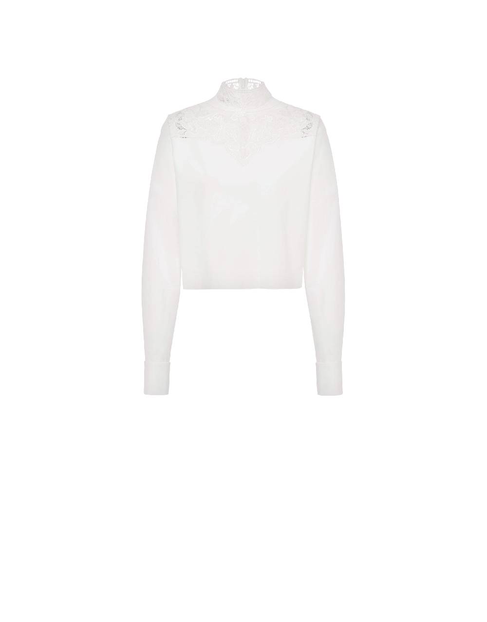 Philosophy Di Lorenzo Serafini Camicia crop in popeline con ricamo Offerta