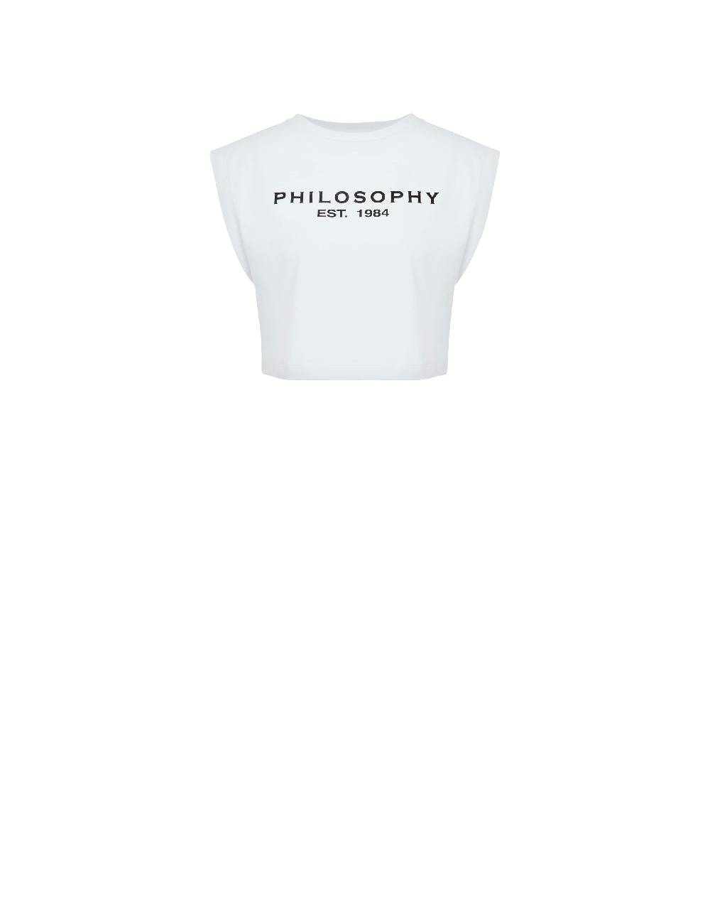 Philosophy Di Lorenzo Serafini Top crop in jersey con logo In Vendita
