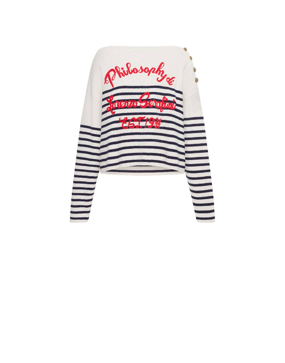 Philosophy Di Lorenzo Serafini Maglione in lana e cotone con logo Offerte