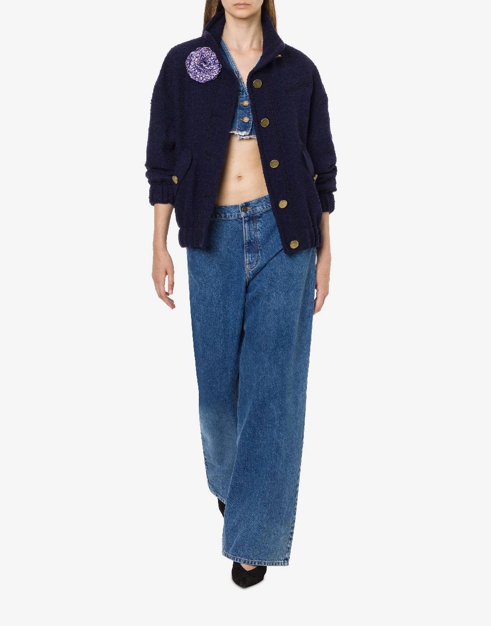 Philosophy Di Lorenzo Serafini Gilet crop in denim Hotsell