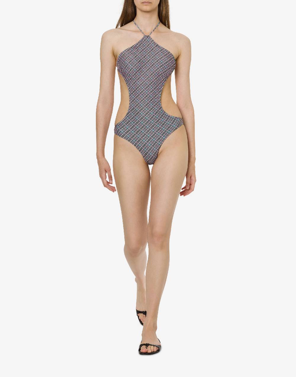Philosophy Di Lorenzo Serafini Trikini con stampa Check Saldi Di Fabbrica