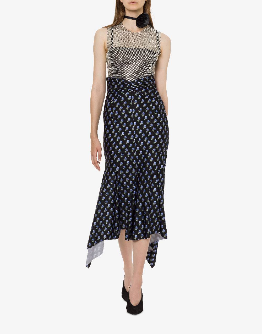 Philosophy Di Lorenzo Serafini Gonna in lycra con micro stampa fiori 2025