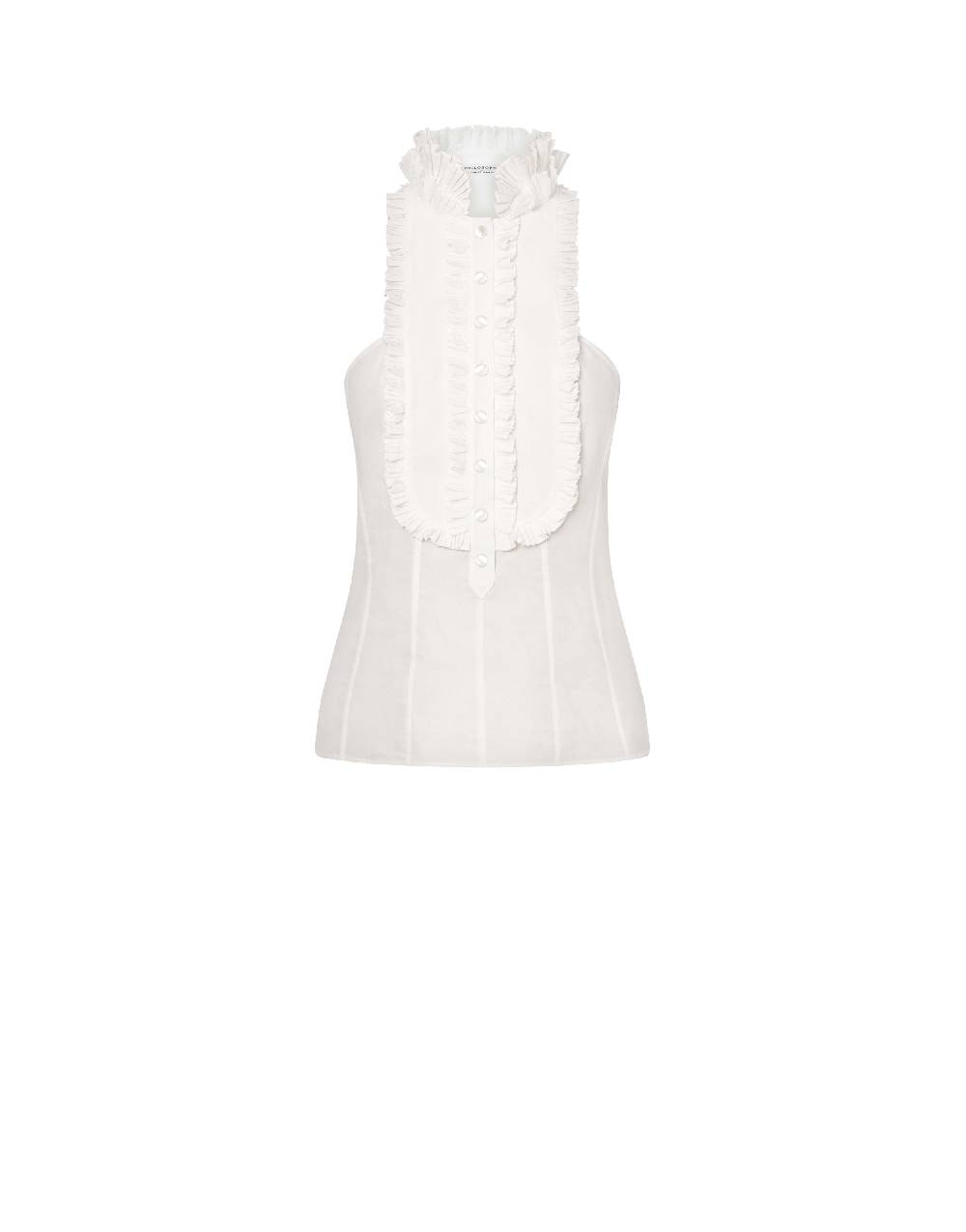 Philosophy Di Lorenzo Serafini Top in popeline con plastron Nuovo