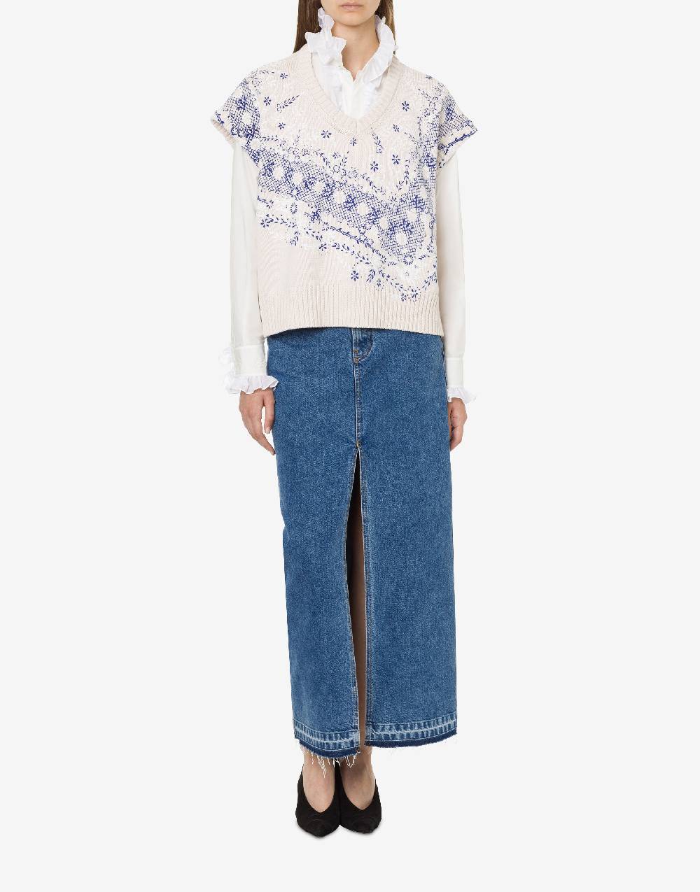 Philosophy Di Lorenzo Serafini Camicia in popeline con ruches Qualità