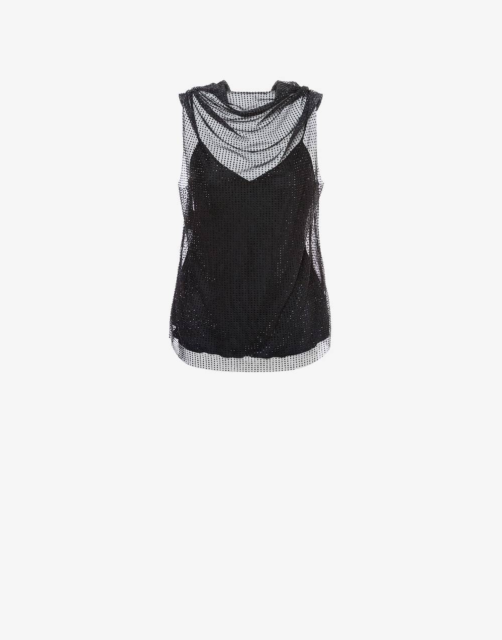Philosophy Di Lorenzo Serafini Top in tulle con strass Vendita