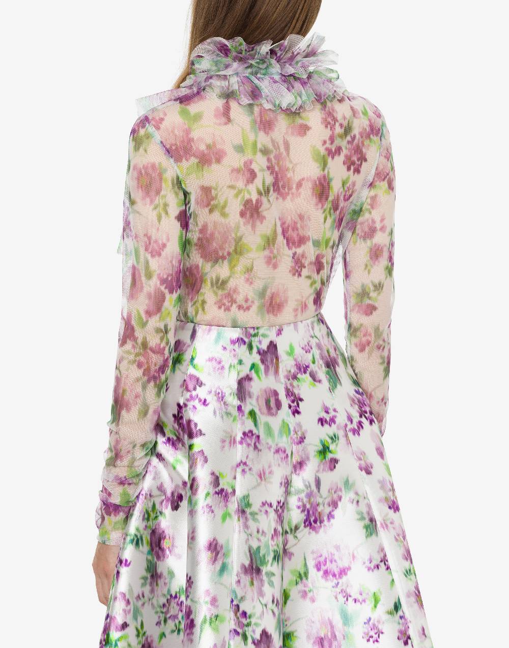 Philosophy Di Lorenzo Serafini Blusa in tulle con stampa fiori Spedizione Gratuita
