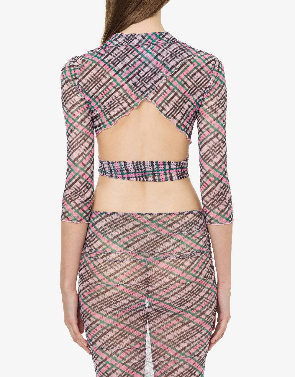 Philosophy Di Lorenzo Serafini Crop top beachwear in tulle Check Soddisfazione Garantita